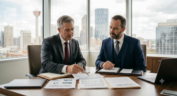 Alberta business evaluating financing eligibility and loan approval requirements